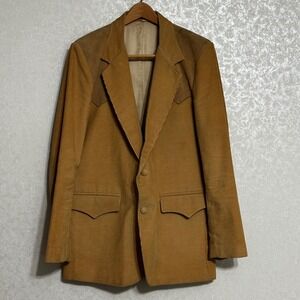 Sheplers The American Original Corduroy Western Blazer Tan Suede Accents‎ 40